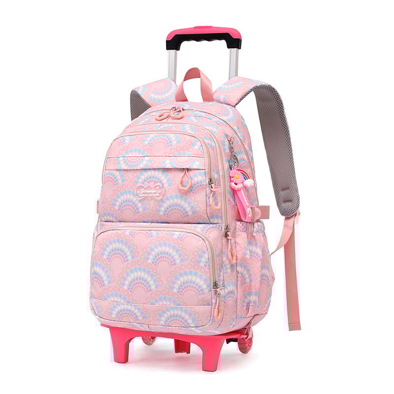 Natural Fish Atskirti Mokyklos Kuprinė Mergaitei, Modelis 5159, Dryžotas Oxford Audinys su Poliesterio Pamušalu, Atspari Dilimui, Apsauga Nuo Vagių, Žemės Drebėjimo Atsparumas