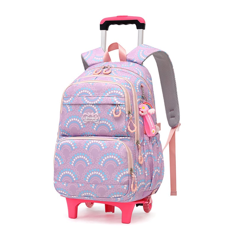 Natural Fish Atskirti Mokyklos Kuprinė Mergaitei, Modelis 5159, Dryžotas Oxford Audinys su Poliesterio Pamušalu, Atspari Dilimui, Apsauga Nuo Vagių, Žemės Drebėjimo Atsparumas