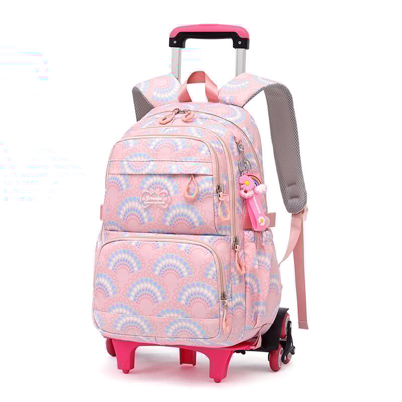 Natural Fish Atskirti Mokyklos Kuprinė Mergaitei, Modelis 5159, Dryžotas Oxford Audinys su Poliesterio Pamušalu, Atspari Dilimui, Apsauga Nuo Vagių, Žemės Drebėjimo Atsparumas