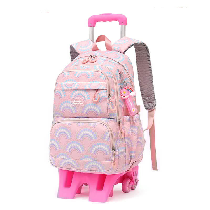 Natural Fish Atskirti Mokyklos Kuprinė Mergaitei, Modelis 5159, Dryžotas Oxford Audinys su Poliesterio Pamušalu, Atspari Dilimui, Apsauga Nuo Vagių, Žemės Drebėjimo Atsparumas