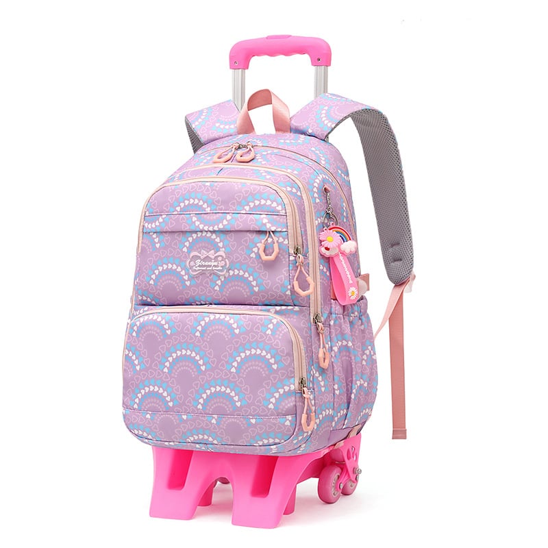 Natural Fish Atskirti Mokyklos Kuprinė Mergaitei, Modelis 5159, Dryžotas Oxford Audinys su Poliesterio Pamušalu, Atspari Dilimui, Apsauga Nuo Vagių, Žemės Drebėjimo Atsparumas