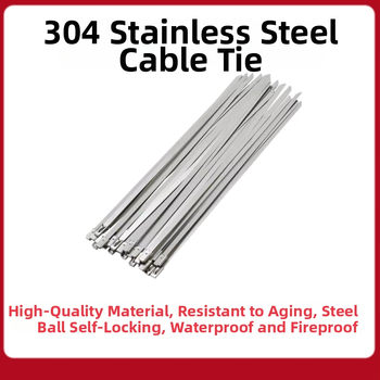 Automatiškai užrakinančios kabelių juostos kabelių kanalams, iš 304 nerūdijančio plieno, įtrauktos replės, pakuotė 100 vnt.