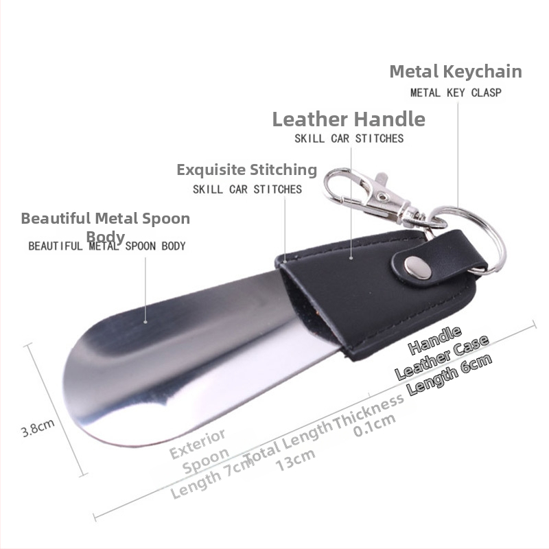 AD202 Nerūsējošā tērauda kurpju atslēgu piekariņš ar ādas akcentu | Stils: figūra, ikdienas stils; Zīmols: Auspicious Foot; Sezonas: vasara, ziema, pavasaris, rudens