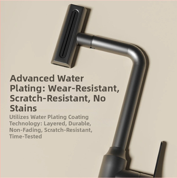 Voolava efektiiga valamukraan, roostevabast terasest, segamiskraan, lauaplaadi paigaldus, keramik ventiili disk, 0–90°C