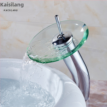 Vask-klaasist vannitoakraan krioklilaadse, ühe avaga segisti, mudel KSL-1010, 0–85°C, 1–10 bar, keramikakassett