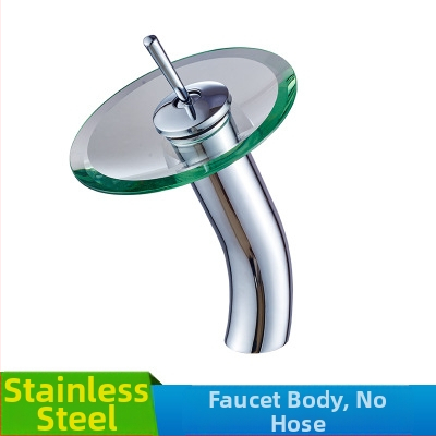 Vask-klaasist vannitoakraan krioklilaadse, ühe avaga segisti, mudel KSL-1010, 0–85°C, 1–10 bar, keramikakassett