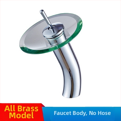 Vask-klaasist vannitoakraan krioklilaadse, ühe avaga segisti, mudel KSL-1010, 0–85°C, 1–10 bar, keramikakassett