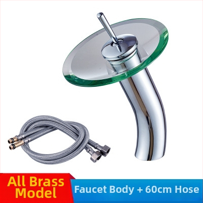 Vask-klaasist vannitoakraan krioklilaadse, ühe avaga segisti, mudel KSL-1010, 0–85°C, 1–10 bar, keramikakassett