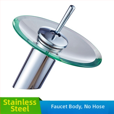 Vask-klaasist vannitoakraan krioklilaadse, ühe avaga segisti, mudel KSL-1010, 0–85°C, 1–10 bar, keramikakassett