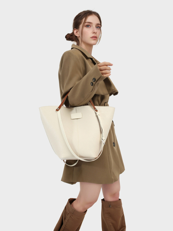 Lychee rašto retro tote krepšys, PU oda, horizontali kvadrato formos, užtrauktuko uždarymas, vidinis užtrauktuko kišenė