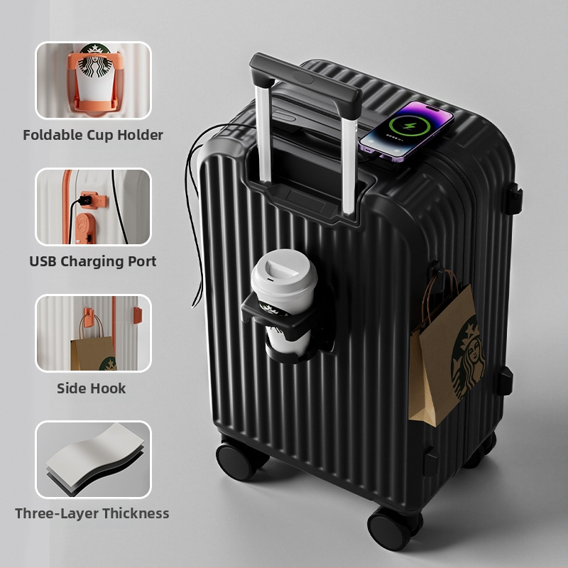 Unisex reisikohver ABS+PC, tõmblukuga avamine, universaalsed rattad, tavaline kombineeritud lukustus, Oxford vooder