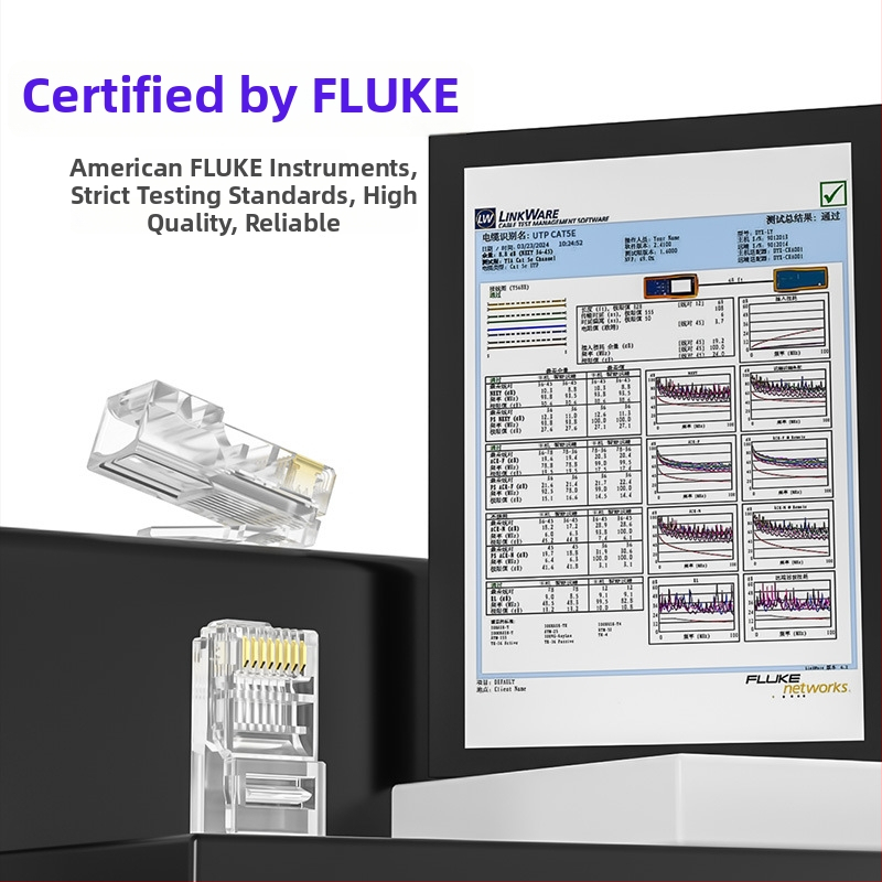 Xlep auksu dengtas RJ45 8P8C kištukas Cat5e/Cat6a tinklui