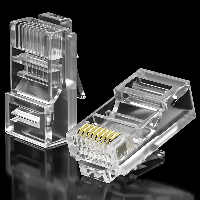 Xlep auksu dengtas RJ45 8P8C kištukas Cat5e/Cat6a tinklui