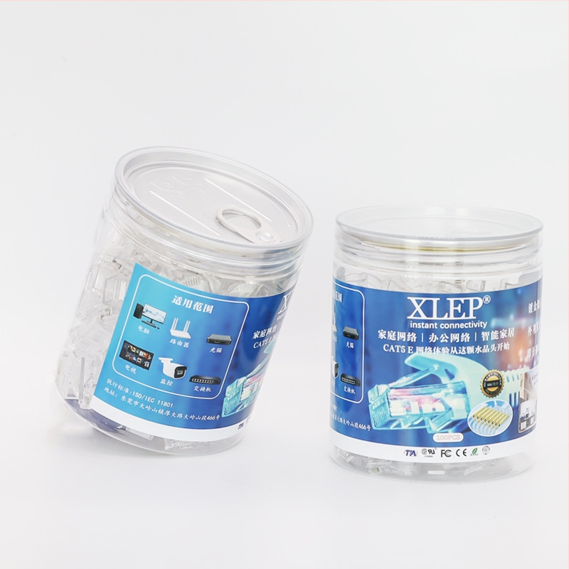 Xlep auksu dengtas RJ45 8P8C kištukas Cat5e/Cat6a tinklui