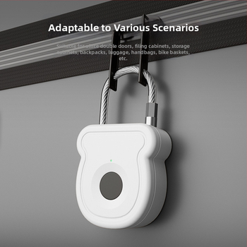 Pirštų atspaudų užraktas, G tipas, FUJIAFU, ABS+ plieno virvė, tinkamas kuprinėms, spintoms ir krepšiams