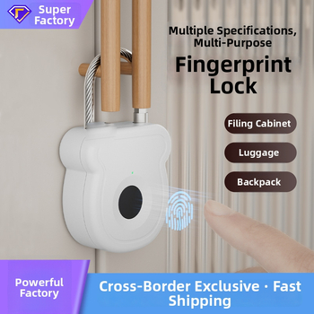 Pirštų atspaudų užraktas, G tipas, FUJIAFU, ABS+ plieno virvė, tinkamas kuprinėms, spintoms ir krepšiams