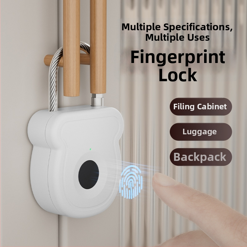 Pirštų atspaudų užraktas, G tipas, FUJIAFU, ABS+ plieno virvė, tinkamas kuprinėms, spintoms ir krepšiams