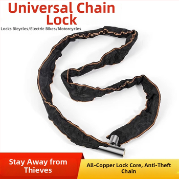 Dviračio grandininis užraktas prieš vagystę – tinka elektriniams dviračiams, motociklams ir dviračiams; Friendly prekės ženklas, modernus minimalistinis stilius