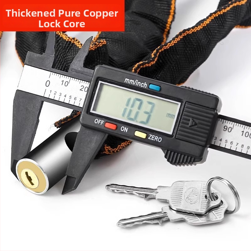 Velosipēdu ķēdes locks antifurtam – piemērots elektriskajiem velosipēdiem, motocikliem un velosipēdiem; Friendly zīmols, mūsdienīgs minimālisma stils