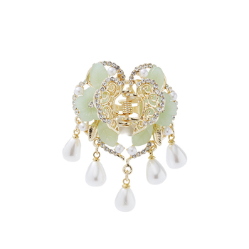 Juukseklips pitsiga, antiikne stiil, tsinksegul sulamisis, õliviimistlus