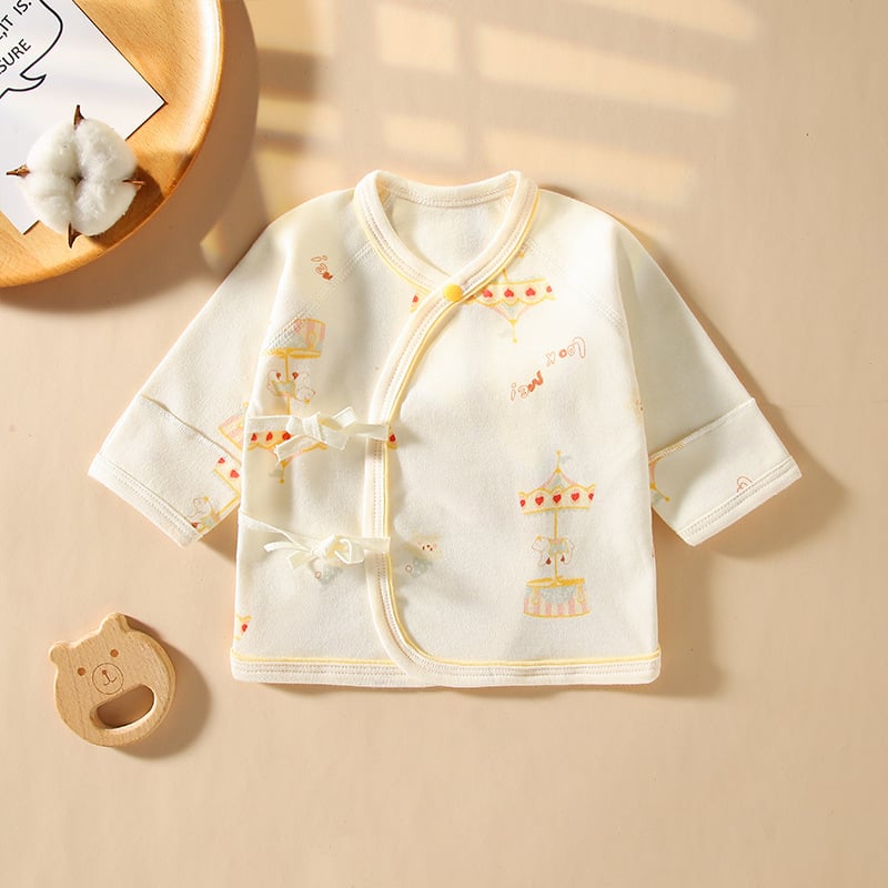 Μωρουδάκι τοπ από 100% βαμβάκι, V-λαιμός, χωρίς κουκούλα, για άνοιξη-φθινόπωρο, κυκλοφορία 2025