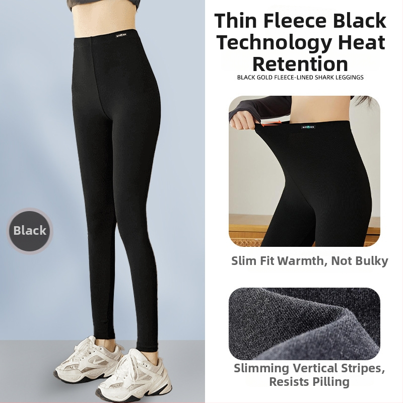 All-in-One kelnes iš viskozės pluošto, vertikalios juostelės, iki kulkšnies ilgis, ekstra stora, šilta