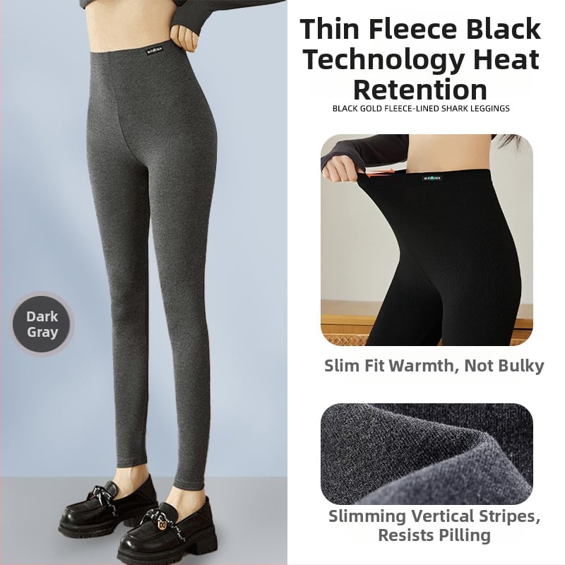 All-in-One kelnes iš viskozės pluošto, vertikalios juostelės, iki kulkšnies ilgis, ekstra stora, šilta