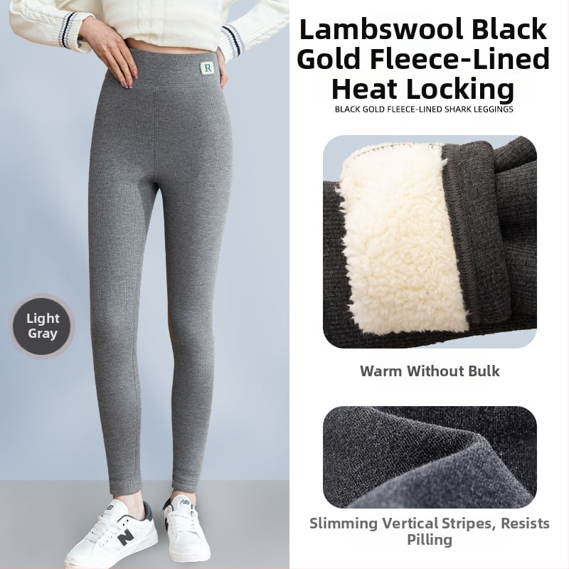 All-in-One kelnes iš viskozės pluošto, vertikalios juostelės, iki kulkšnies ilgis, ekstra stora, šilta