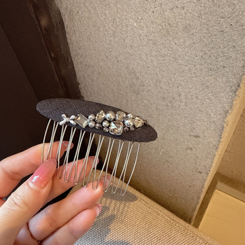 Invertuotas dizainas plaukų šukoms su kristalais – nacionalinis ir senovinis stilius, moterų galvos aksesuaras, diamantinis apdirbimas, ruduo 2025