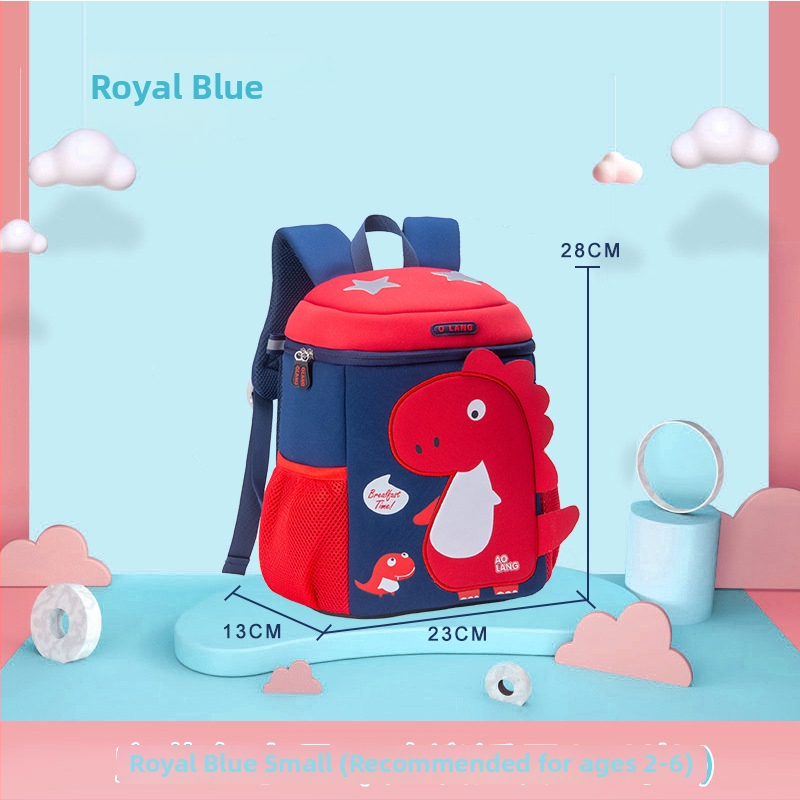 Laste karikatuur dinosauruse seljakott - hingav, veekindel, ultra kerge, selja kaitse, maht alla 20 L