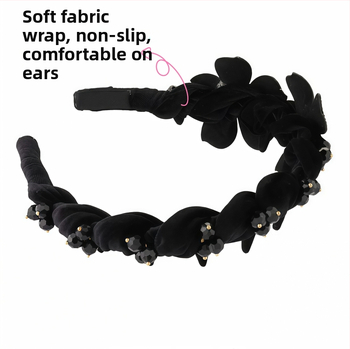 Peaehte diadeem lillede ja liblikatega kristallidega, käsitsi valmistatud, kerge luksuslik stiil, libisemiskindel, naistele