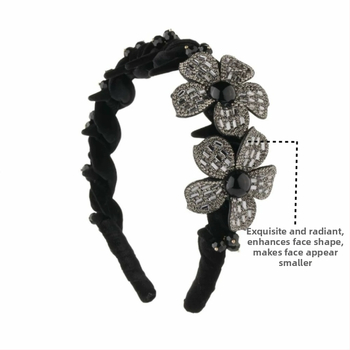 Peaehte diadeem lillede ja liblikatega kristallidega, käsitsi valmistatud, kerge luksuslik stiil, libisemiskindel, naistele