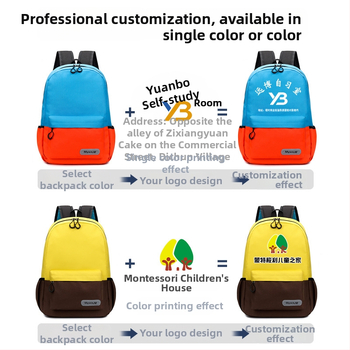 Bērnu auduma mugursoma ar drukātu logotipu – universāla, sākumskola, elpojoša un izturīga, samazina slodzi