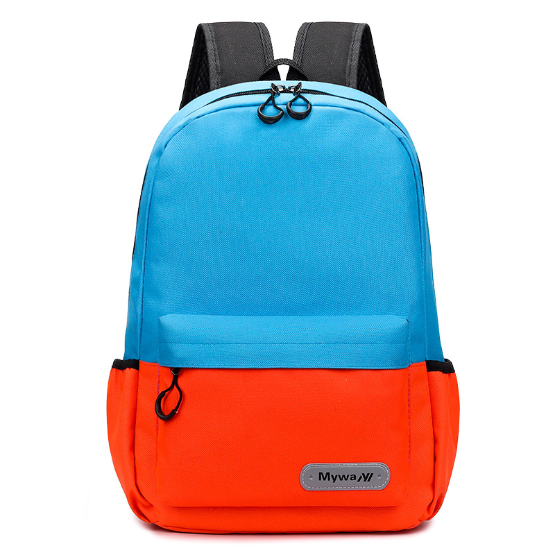 Детска раница от платно с печатен логотип – унисекс, за начално училище, дишаща и износоустойчива, намалява натоварването