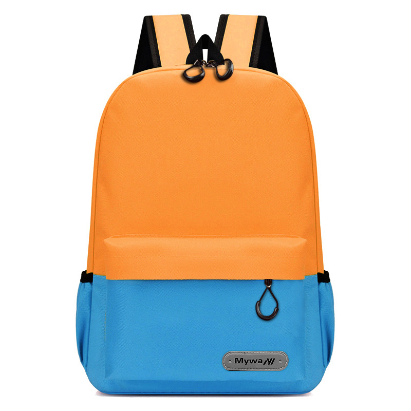 Детска раница от платно с печатен логотип – унисекс, за начално училище, дишаща и износоустойчива, намалява натоварването