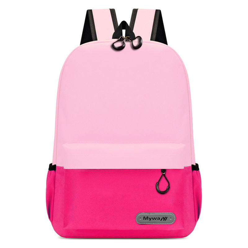 Детска раница от платно с печатен логотип – унисекс, за начално училище, дишаща и износоустойчива, намалява натоварването