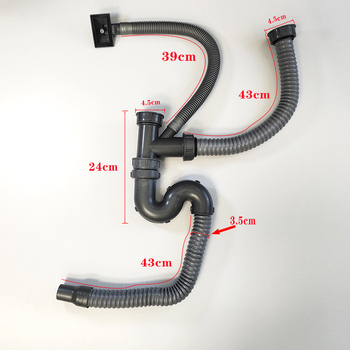 Кухненски PP дренаж, S-образна форма, издърпващ механизъм, XSQ-003