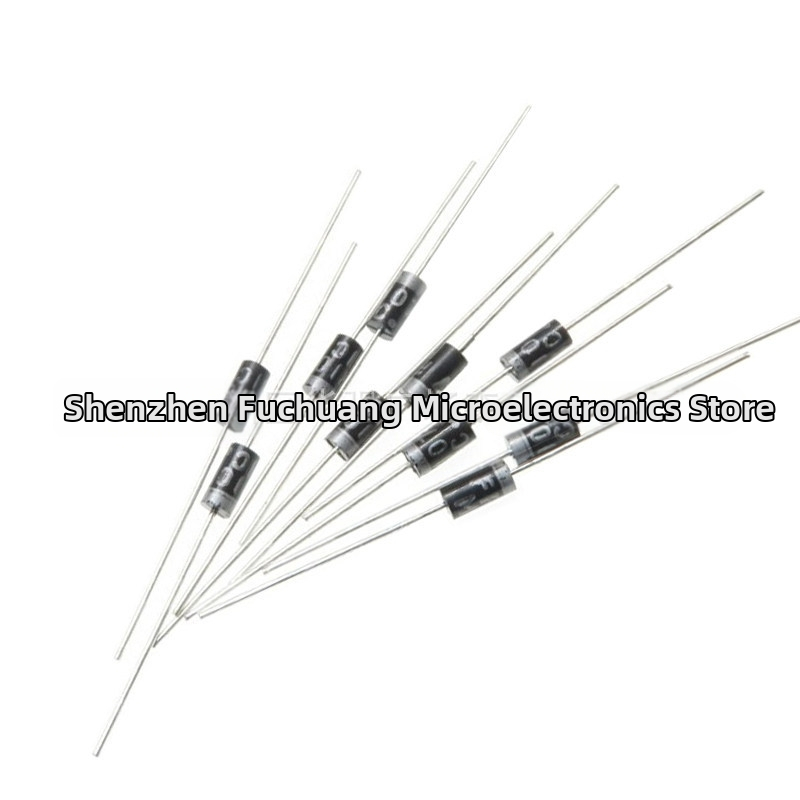 Taisngriežu dioda 1N4007, DO-41 korpuss, 1 A, 1000 V, XKETE, apgaismojuma elektronikai