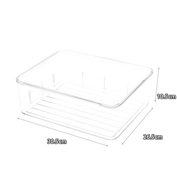 Desktop kutija za pohranu, model YH-919, PET plast, kapacitet 18 L, zaštita od prašine, s poklopcem, stogovita