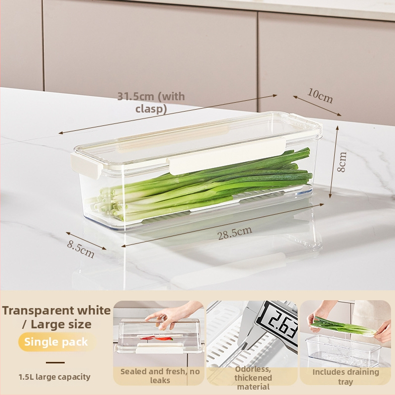 Japonijos stiliaus plastikinė šaldytuvo krisperio dėžutė – nešiojama, išlaiko šviežumą