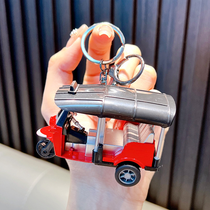 Raktų pakabukas – akrilinis karikatūrinis triciklo modelis Huili, Wo'an