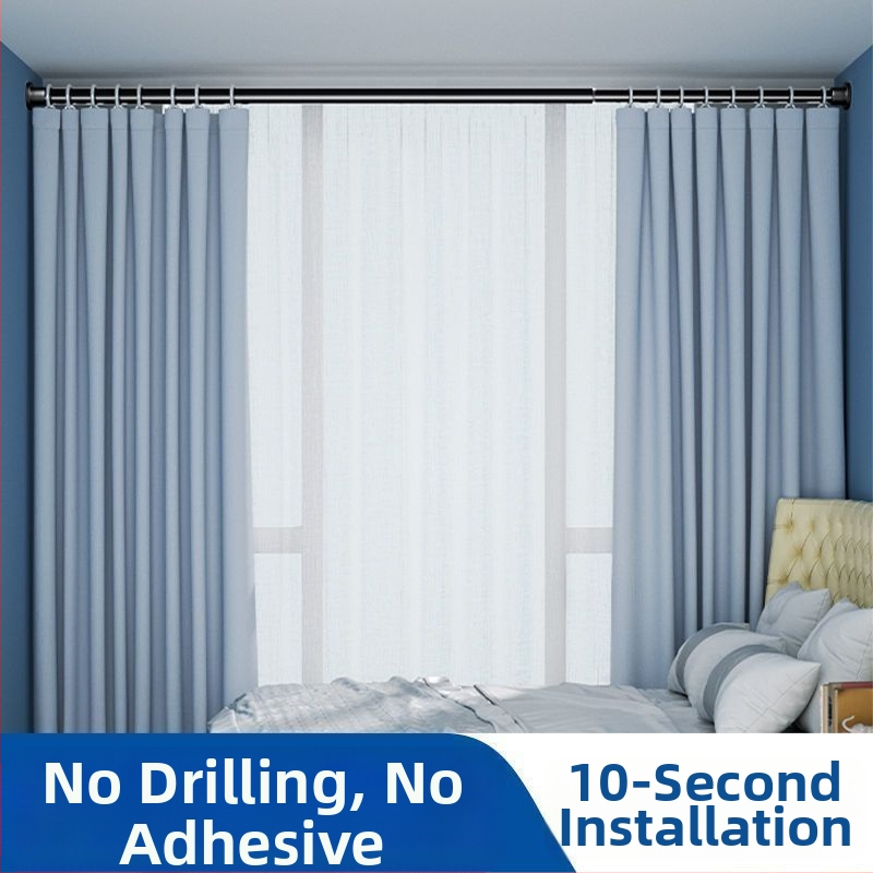 Bez urbšanas — teleskopiska drēbju stieņa iekšējā žāvēšana balkānam un vannas istabai, plastmasas iekšējā žāvēšanas stienis, mūsdienīgs stils