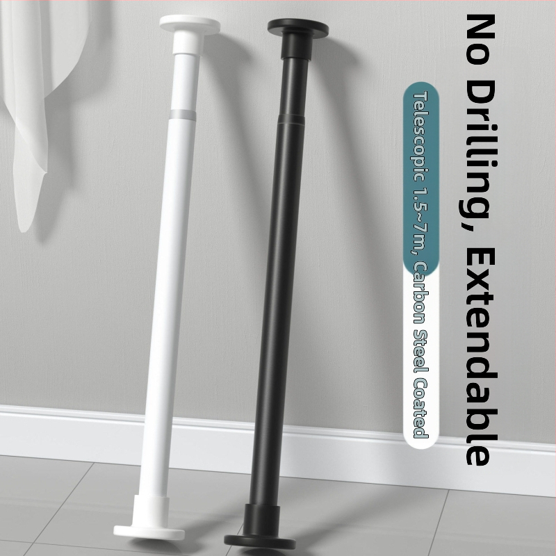 Bez urbšanas — teleskopiska drēbju stieņa iekšējā žāvēšana balkānam un vannas istabai, plastmasas iekšējā žāvēšanas stienis, mūsdienīgs stils