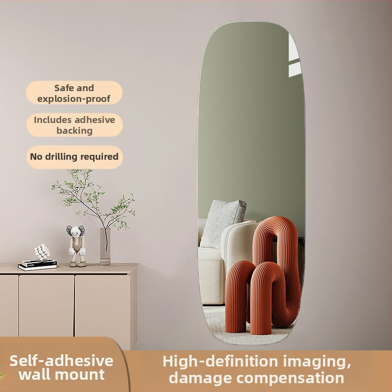 Plastiko rėmo, itališko stiliaus, netaisyklingos formos viso ūgio veidrodis, sieninis lipuojamas akrilinis veidrodis, kodas 2bcbj3x3