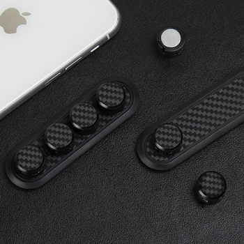 CT-050 magnetinis kabelių laikiklis mobiliesiems telefonams – anglies pluošto tekstūra, ABS/PA medžiaga, galingi magnetai