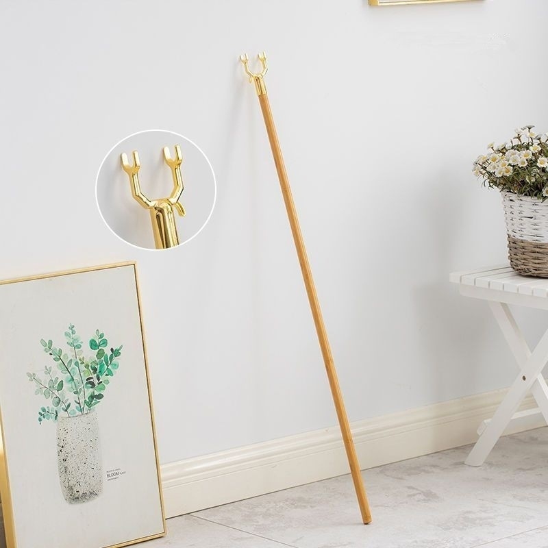 Drabužių džiovinimo lazda iš bambuko ir medienos, namų naudojimui, šiuolaikinio minimalistinio stiliaus, išleista 2023, Medžiaga: Kita