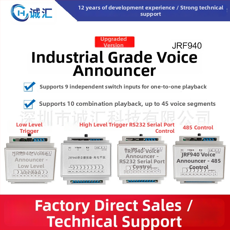 Balso modulis su MP3 atkūrimo plokšte, modelis JRF940, prieigos kontrolei