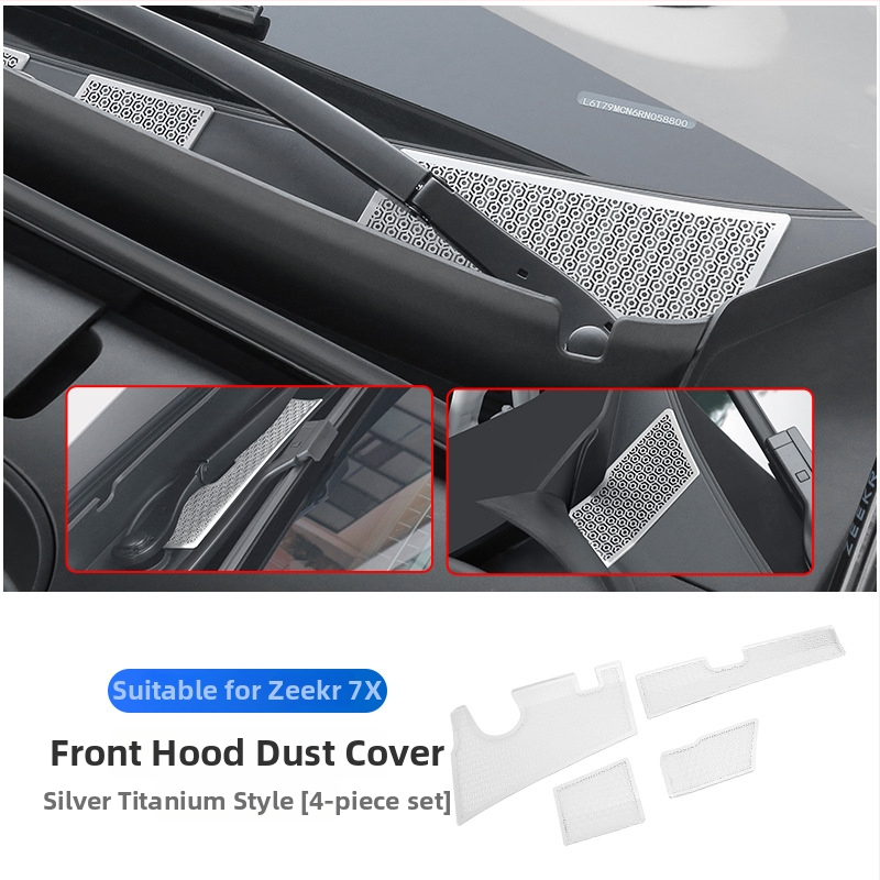 Roostevabast terasest esikaitse ja putukavõrk Zeekr 7X mootoriboksi kaitseks