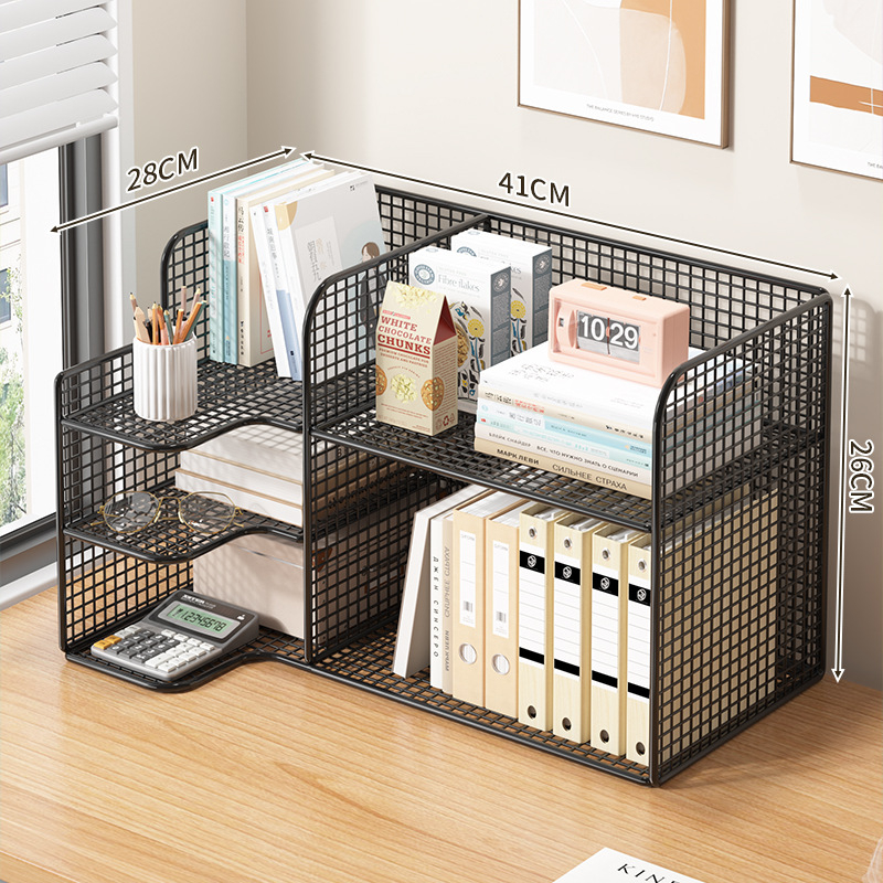 Stolni organizator za dokumente – metalni, 3-slojni, višenamjenski, moderan minimalistički stil