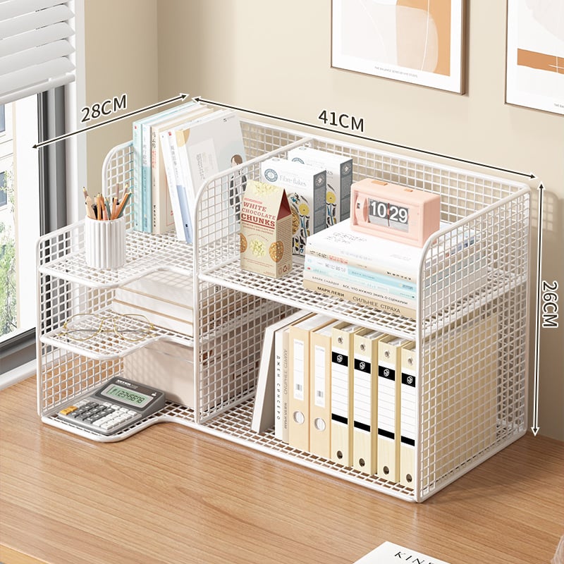 Stolni organizator za dokumente – metalni, 3-slojni, višenamjenski, moderan minimalistički stil